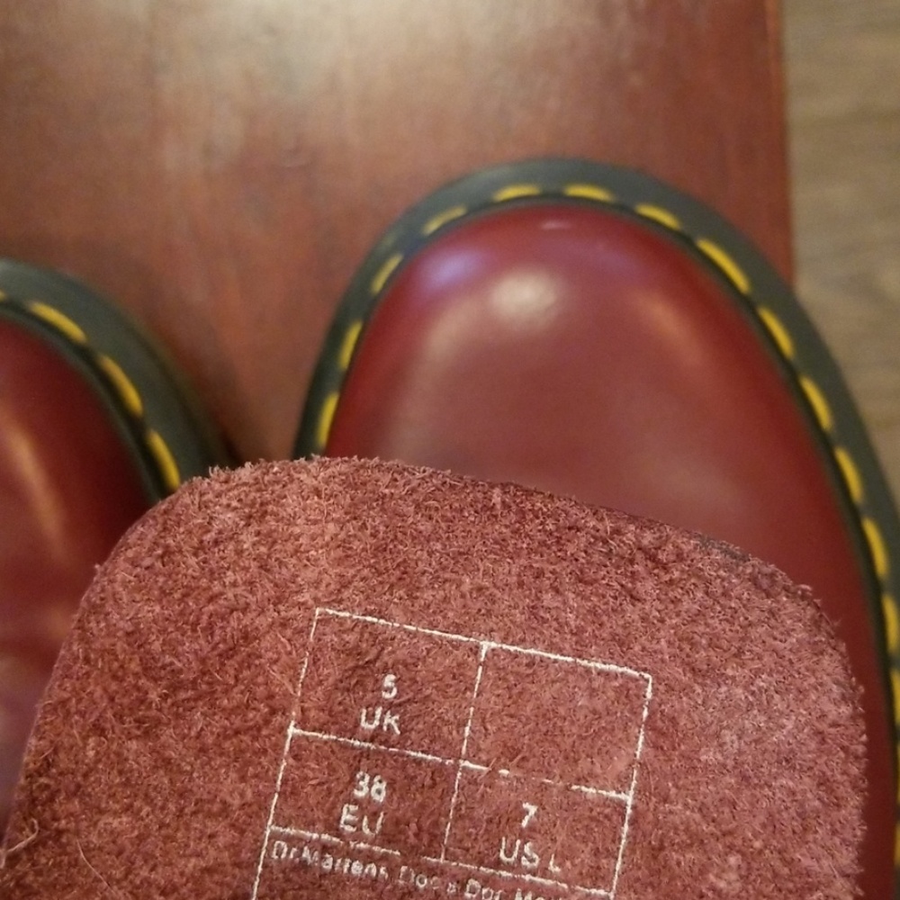 Size 7 cherry red doc martens